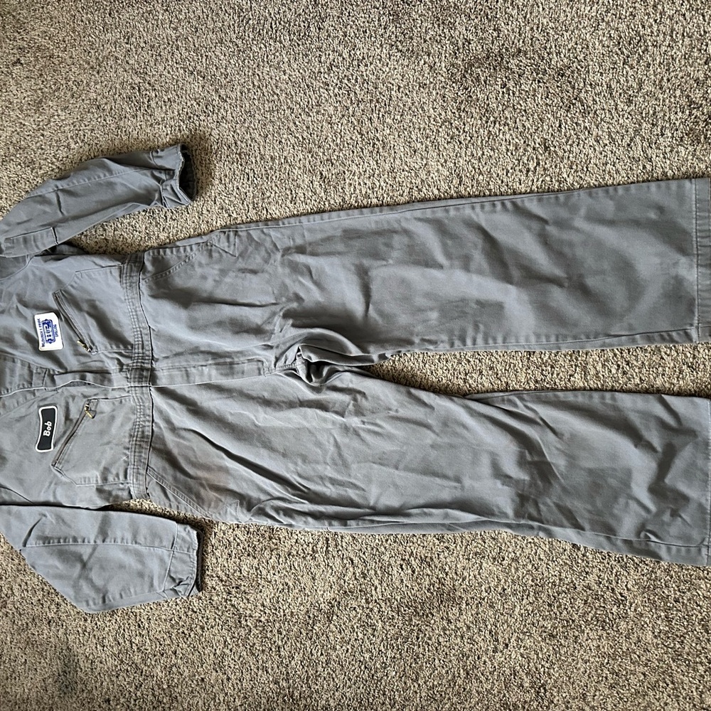Walls Master Made Gray Coverall Jumpsuit Cotton Utility Workwear Vintagecore
